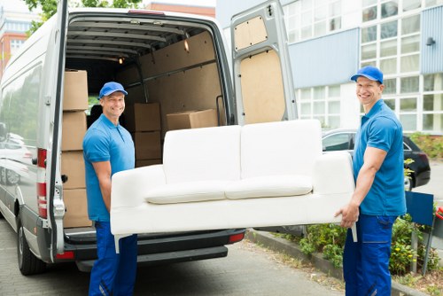 Local movers handling access and loading for an Enfield business relocation