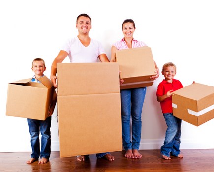 Packing boxes and protecting belongings for a home move in Enfield