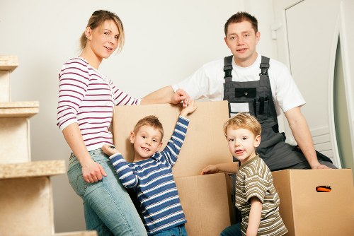 Careful loading of household items for a local relocation