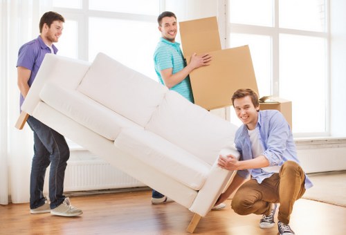 Careful transport of student belongings from a shared house