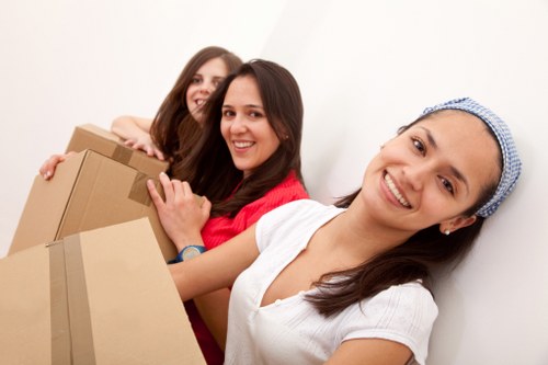 Preparing household items for storage during a move in Enfield