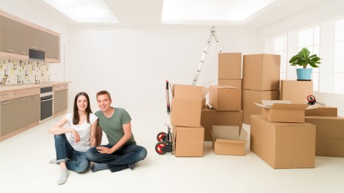 Organised office relocation checklist and packed workplace items